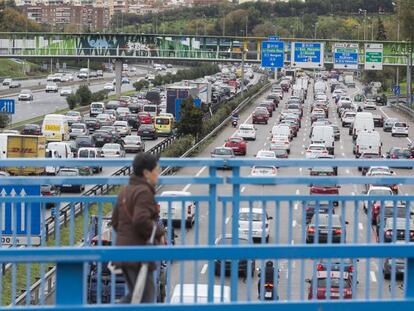 Imagen de la M-30 de Madrid. 