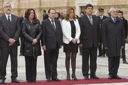 Susana Díaz durante la celebración del Día de Andalucía en el Parlamento, el pasado febrero.