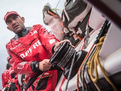 Xabi Fern&aacute;ndez, durante la regata.