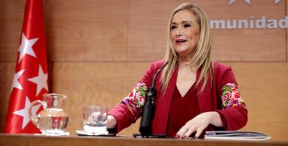 La presidenta de la Comunidad de Madrid, Cristina Cifuentes.