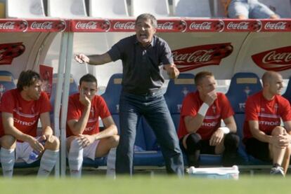 Paco Herrera, durante un partido del Celta.