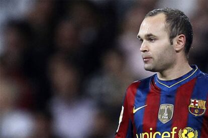 Iniesta, durante un partido de esta temporada.