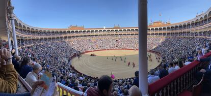 La plaza de Las Ventas, en tarde de toros durante la pasada Feria de San Isidro.