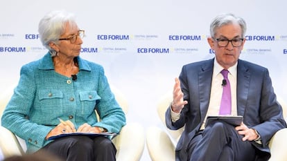 Christine Lagarde y Jerome Powell