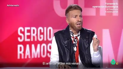 Raúl Pérez imita a Sergio Ramos en 'El intermedio'.