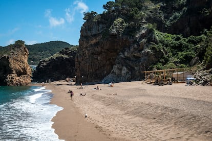 Illa Roja nudist beach in Begur, on the Costa Brava in Girona. 