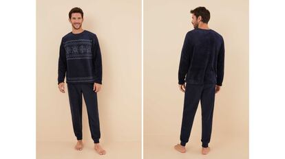 Women'secret también tiene en su catálogo una serie de pijamas con forro polar de hombre ideales para el invierno.