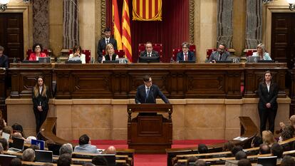 Una imagen de la sesión de este miércoles en el Parlament.