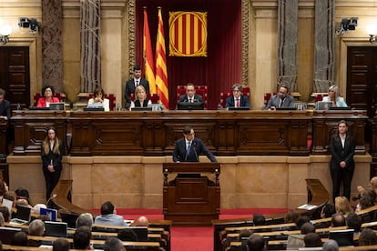 Una imagen de la sesión de este miércoles en el Parlament.