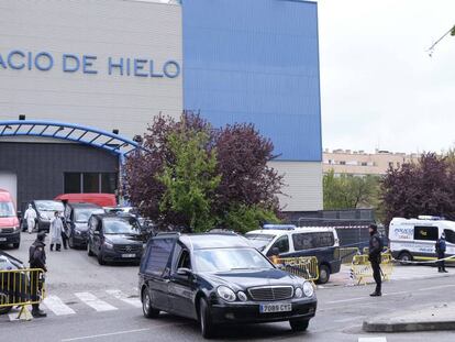 El Palacio de Hielo de Madrid, usado como morgue por el coronavirus.