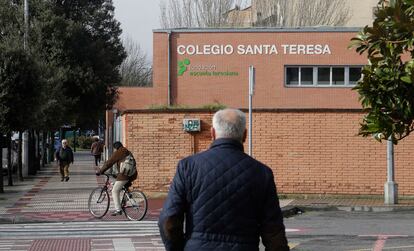 Vista del colegio Santa Teresa de Pamplona donde residen las monjas teresianas.