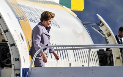 Dilma Rousseff chega &agrave; c&uacute;pula da CELAC na Costa Rica. 