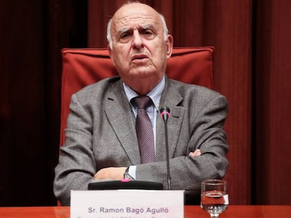 Ramon Bagó, en el Parlament, en 2013.