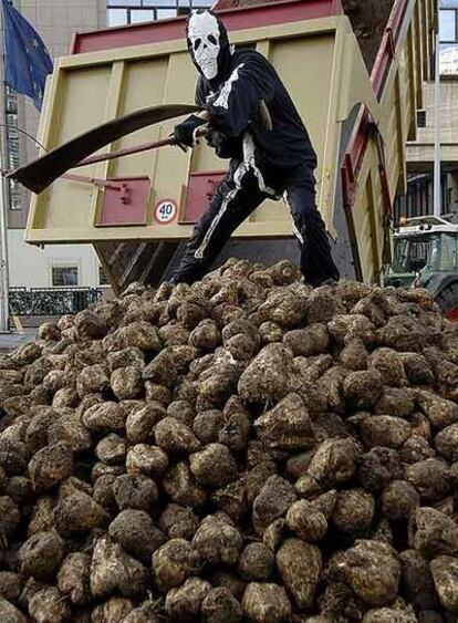 Protestas por la reducción de los cultivos de remolacha.