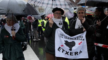 Imagen de la manifestación celebrada en Bilbao el pasado enero a favor del acercamiento de los presos de ETA.