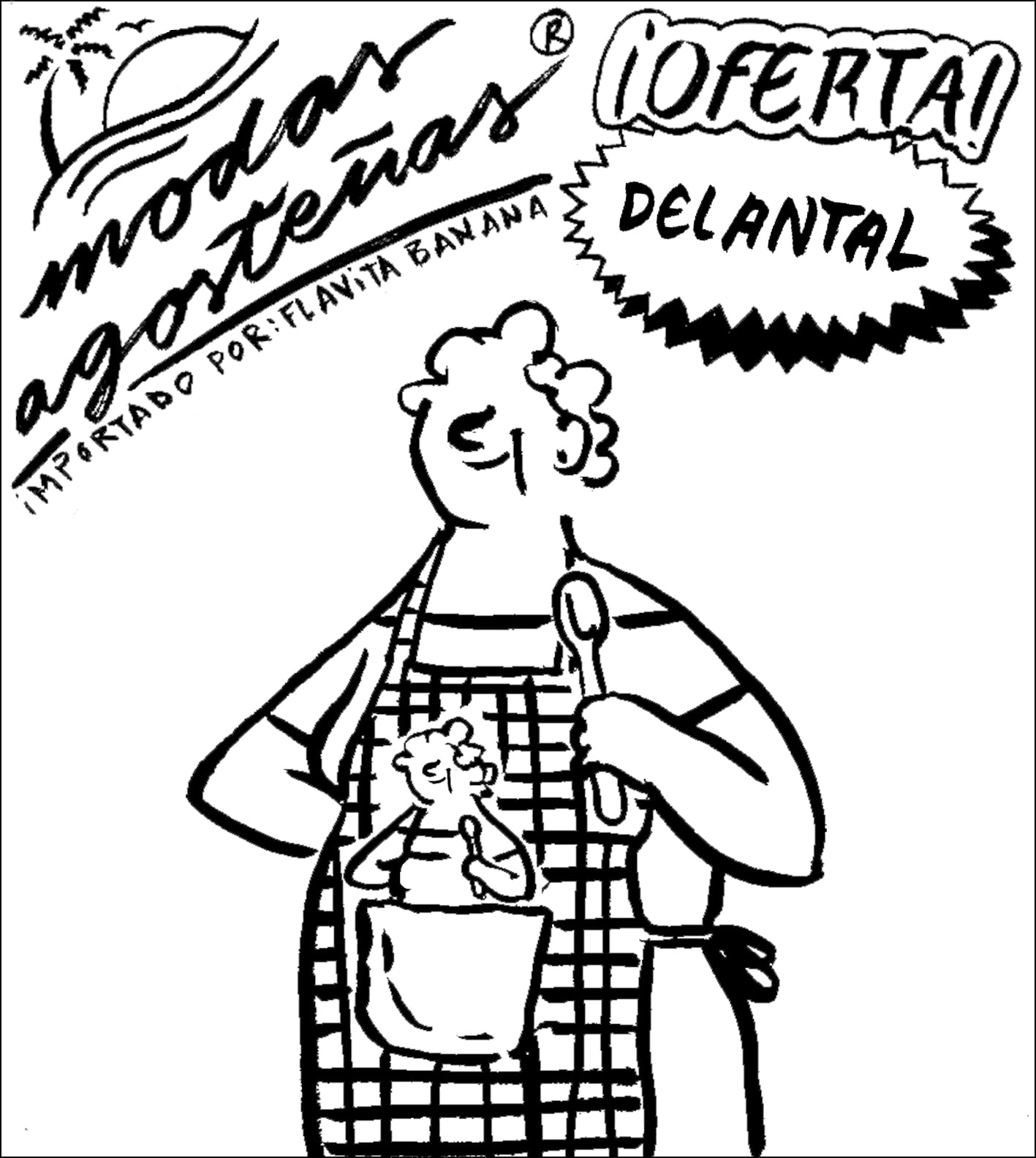 Moda agosteña de Flavita Banana: el delantal