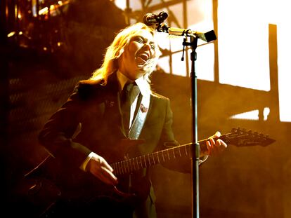 Phoebe Bridgers, of boygenius, performs at the Outdoor Theatre 2023 Coachella Valley Music And Arts Festival  on April 22, 2023 in Indio, California.