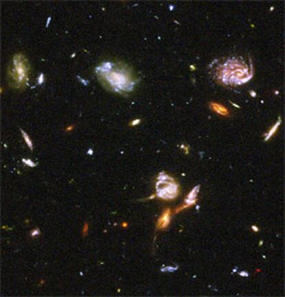 Una porción de la imagen captada por el 'Hubble'.