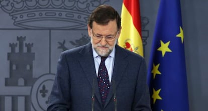 Mariano Rajoy, ayer en La Moncloa.