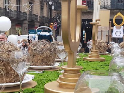 Pesebre de la plaza Sant Jaume.
 