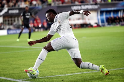 Vinicius Junior, del Real Madrid, en posesión del balón.
