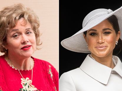 Samantha Markle (l) and Meghan Markle.