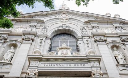 Fachada del Tribunal Supremo, en Madrid.