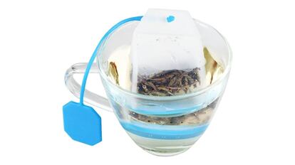 Juego de seis bolsas de silicona para el té