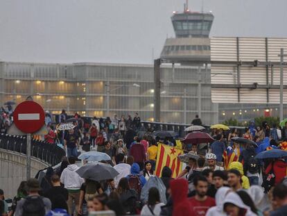 El Tsunami Democràtic va col·lapsar l'aeroport dilluns passat.