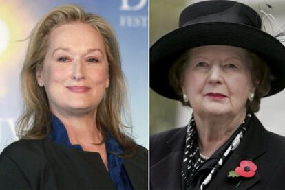 La actual Meryl Streep y Margaret Thatcher.