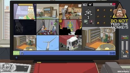 Imagen de 'Do not feed the monkeys', original juego español en el que el jugador encarna a un voyeur digital que observa a una serie de extraños individuos a través de cámaras de circuito cerrado. 