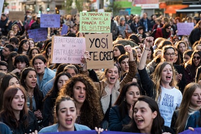 Manifestación contra la violencia sexual en Madrid, en 2018.
