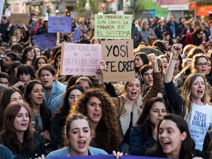 Manifestación contra la violencia sexual en Madrid, en 2018.