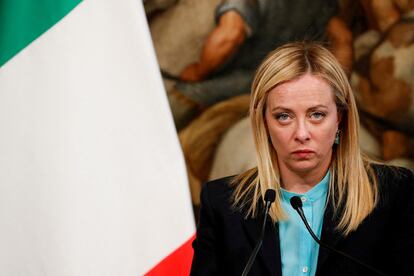 La primera ministra de Italia, Giorgia Meloni, el pasado 5 de abril en Roma.