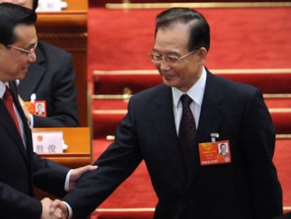 Li Keqiang, izquierda, con Wen Jiabao