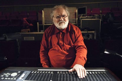 Pierre Henry, en diciembre de 2007, en un estudio de grabación en París.