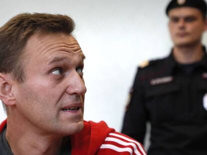 Alexéi Navalni, en agosto pasado, en Moscú. 