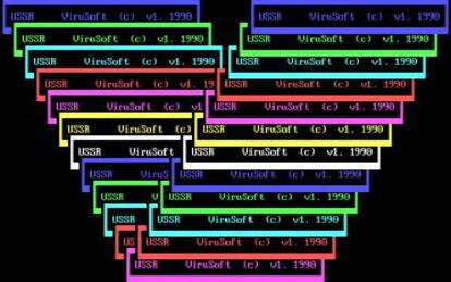 El virus Hymn reproducía molestas ventanas de texto sobre la pantalla atribuyéndolas a la URSS.