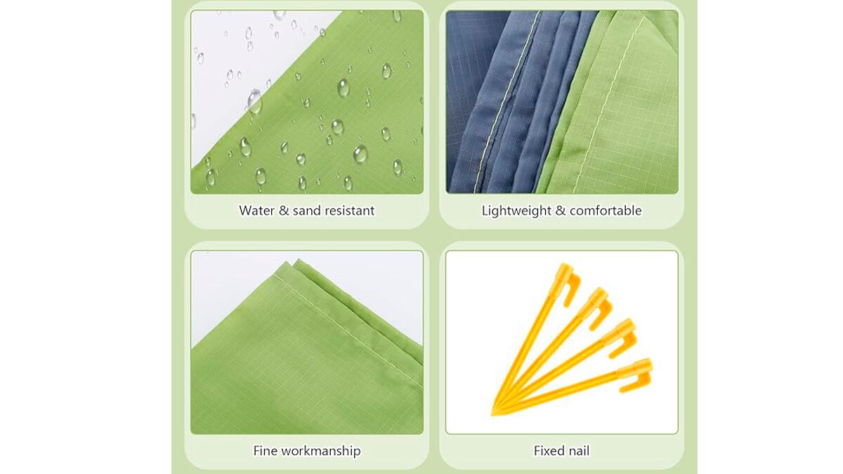 Impermeable y a prueba de arena.