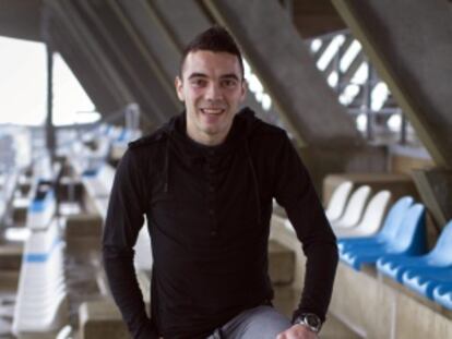 Aspas posa para la entrevista.
