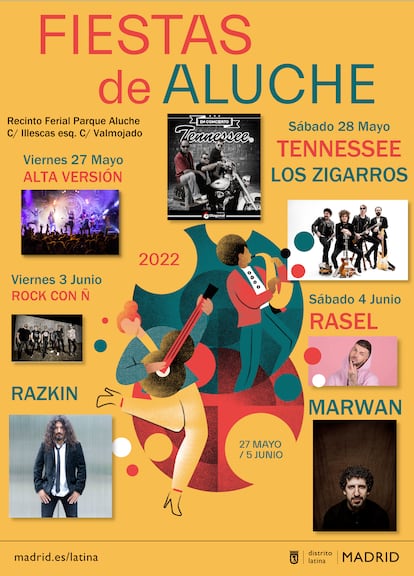 Cartel de las Fiestas de Aluche 2022.