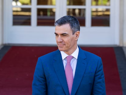 Pedro Sánchez, este miércoles en La Moncloa.