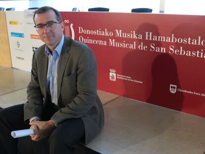 Patrick Alfaya, director de la Quincena Musical de San Sebasti&aacute;n, en el Kursaal donostiarra, el pasado julio.