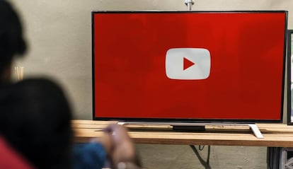 YouTube, en un televisor.