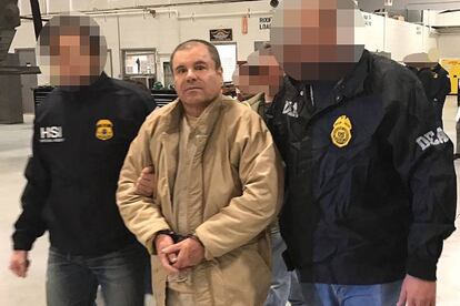 Joaqu&iacute;n Guzman Loera, el Chapo, a su llegada a Nueva York el 20 de enero de 2017.