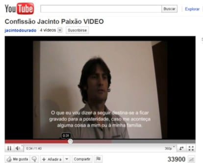 Fotograma del vídeo del exárbitro portugués Jacinto Paixao.