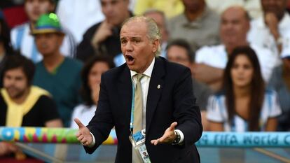 Alejandro Sabella, durante la final del Mundial de Brasil 2014.