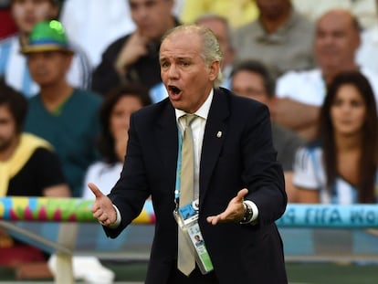 Alejandro Sabella, durante la final del Mundial de Brasil 2014.