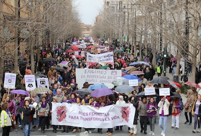 Manifestación que con motivo del Día Internacional de la Mujer en Granada.