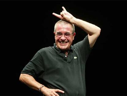 Pepe Rubianes, durante su actuación del sábado por la noche en Olot.